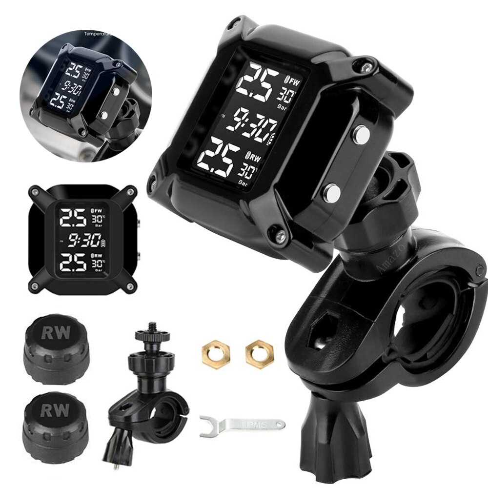 Motorfiets Tpms Motor Bandenspanning Band Temperat... Grandado
