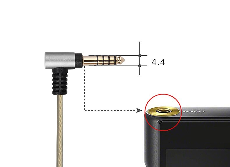 4.4mm/2.5mm BALANCED Audio Cable For Sennheiser HD595 HD 558 518 HD598 Cs SE SR HD599 HD 569 579 HD 2.30i 2.20S 2.30g headphones
