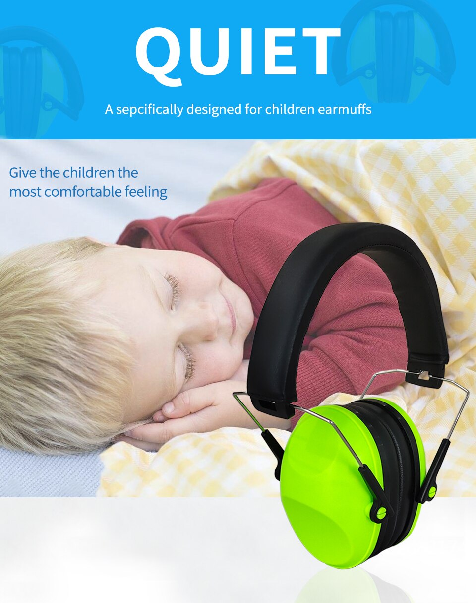 Orejeras de protección auditiva para niños de 6 meses a 18 años, cascos con reducción de ruido