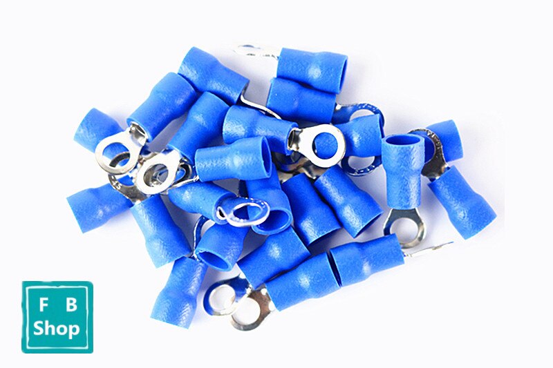 Rvs 1.25-4 rød koldpresset terminal o type cirkulær præisoleret terminal wire kabelsko størrelse 0.5-1.5mm( a.w .g22-16)