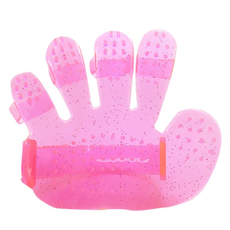 Haustier waschen Bürste Handschuh Kamm Bad Sanft Werkzeug Hunde Katzen Reinigung Lieferungen Massage Bürste BDF99: Rosa