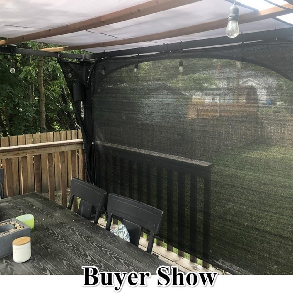 6 mx 2m solseil polyester anti-uv parasoll camping baldakin telt hjem balkong sikkerhetsgjerde ly fortelt telt hage uteplass strand