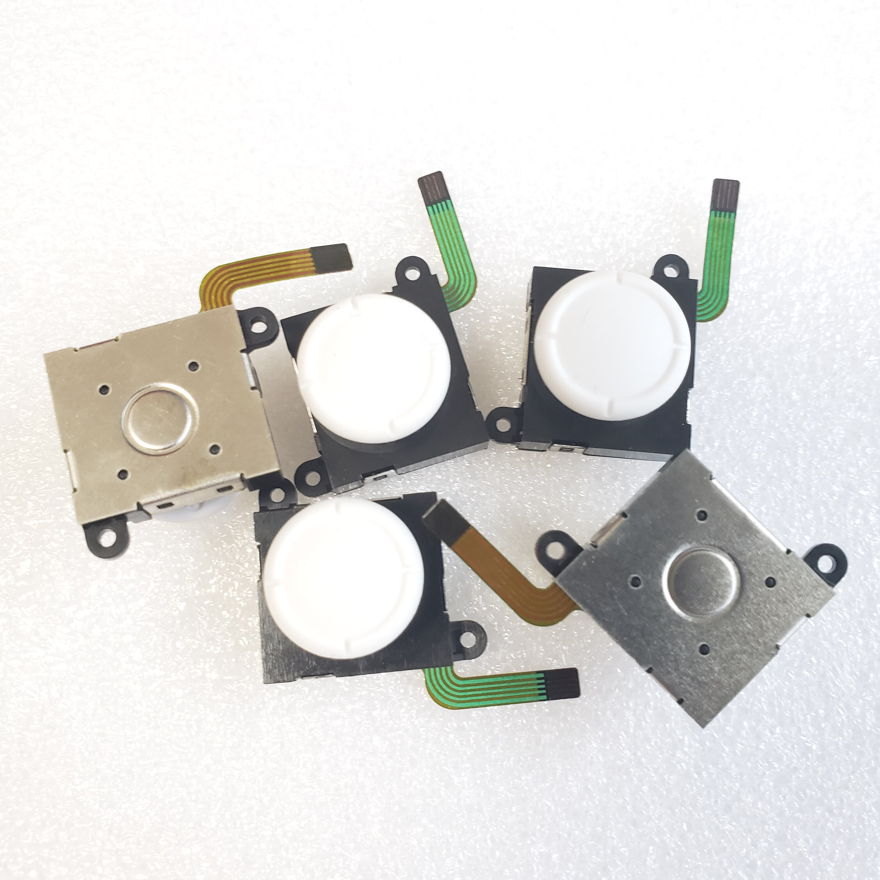 3d hvite analoge joystick tommelpinne grep cap sensor modul kontrollvippe for nintend switch lite joy-con kontrollerknapp