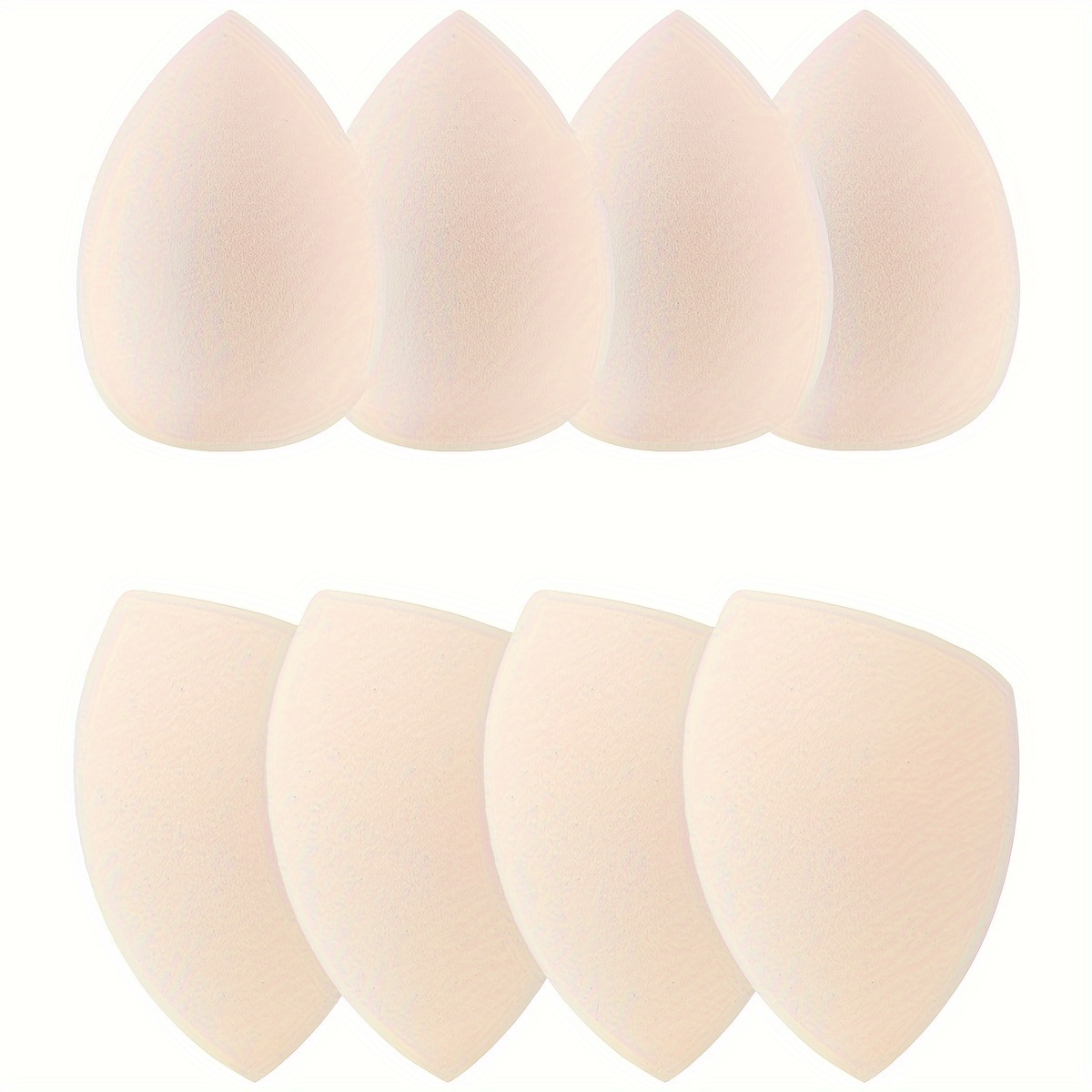 8 Uds. Esponjas de maquillaje de huevo de belleza, licuadoras, esponjas de belleza, aplicador de base: Amarillo claro
