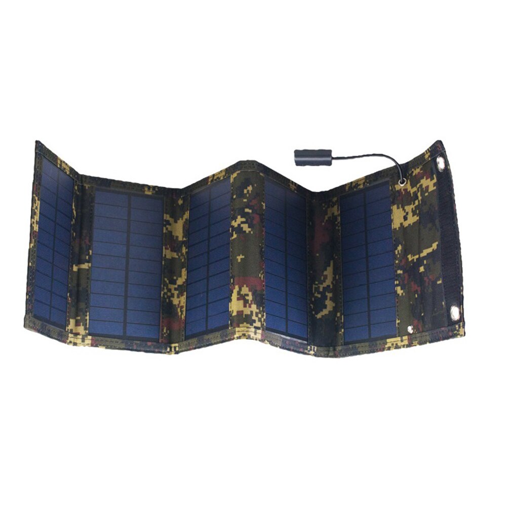 Waterdichte 15W Opvouwbaar Zonnepaneel 5V Draagbare Batterij Oplader Usb-poort Outdoor Waterdichte Power Bank Voor Telefoon Pc auto Rv Boot: Camouflage	