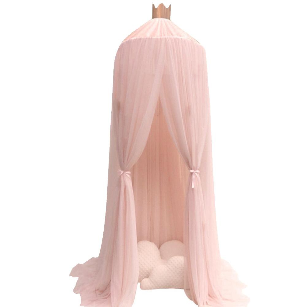 DishyKooker-moustiquaire pour enfants | Ronde, Top de tente en maille à 7 couches, couvre-lit, décoration de dôme, princesse Dream: pink