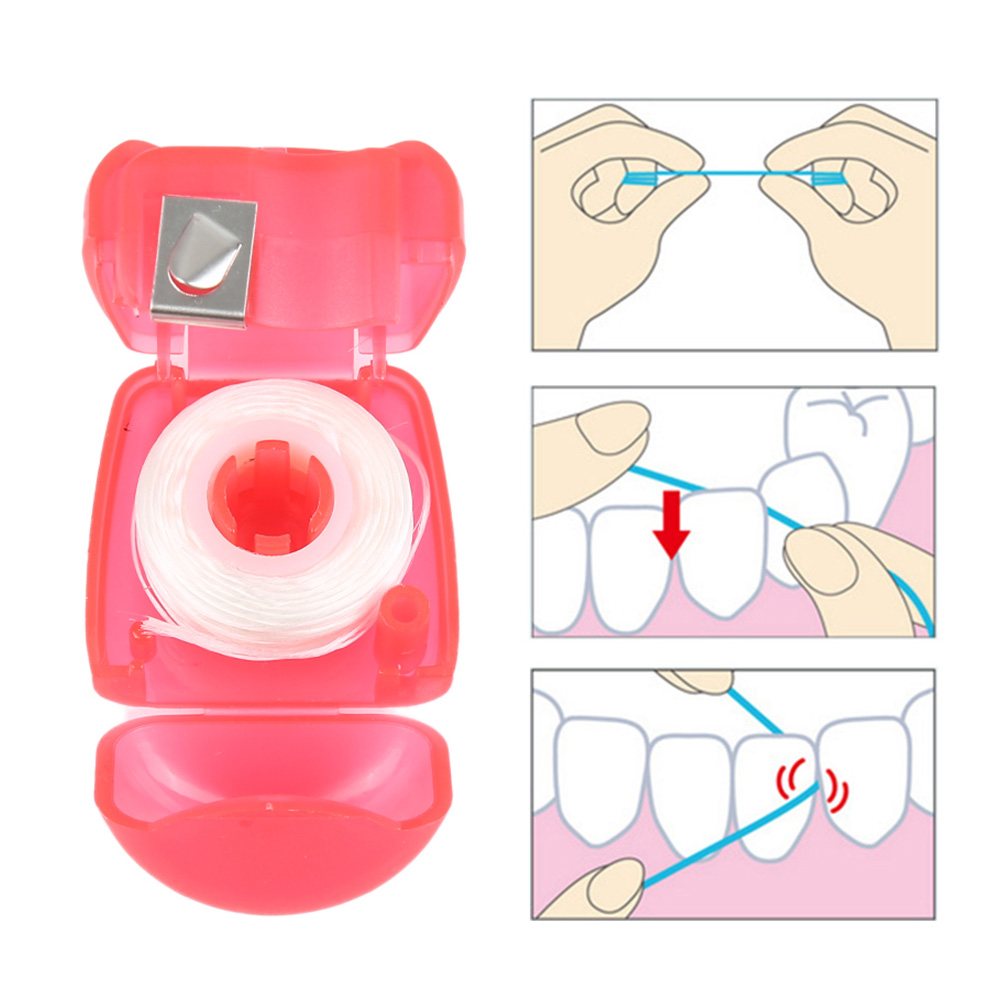 15M Draagbare Dental Floss Plastic Interdedntal Floss Tanden Cleaner Met Doos Tanden Bleken Voor Mondhygiëne Care Willekeurige Kleur