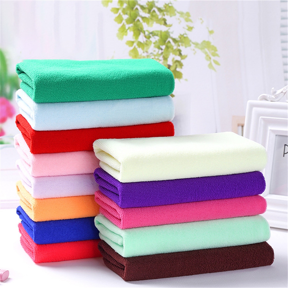 Willekeurige Kleur Gemengde Kleur 25*25 Microfiber Handdoek 30*70 Car Cleaning Handdoek Dagelijks Microvezel Reinigingsdoekje