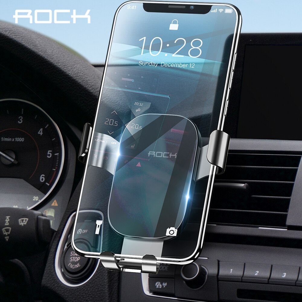 ROCK Spiegel Schwerkraft Auto Telefon Halter Für iPhone 11 X XS Samsung Huawei Dashboard Air Vent Paste Handy Stehen universal: Gravity Air Vent