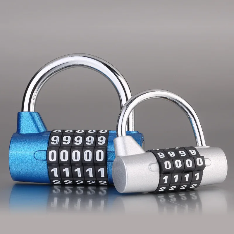4,5 Digit Number Combination Travel Password Lock Zinc Alloy Combination Padlock 4 Colors Coded Lock Security Safely Code