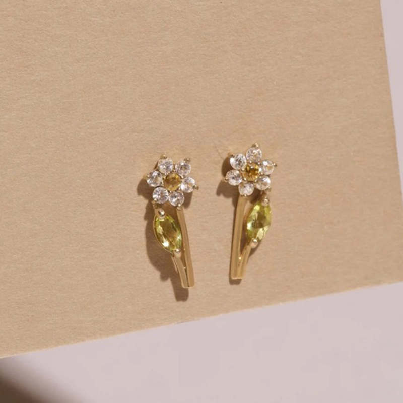 1PC Helix Piercing Earring For Women Flower Star Cartilage Ear Piercing Tragus Hoop Earring Stainless Steel Crystal Jewelry