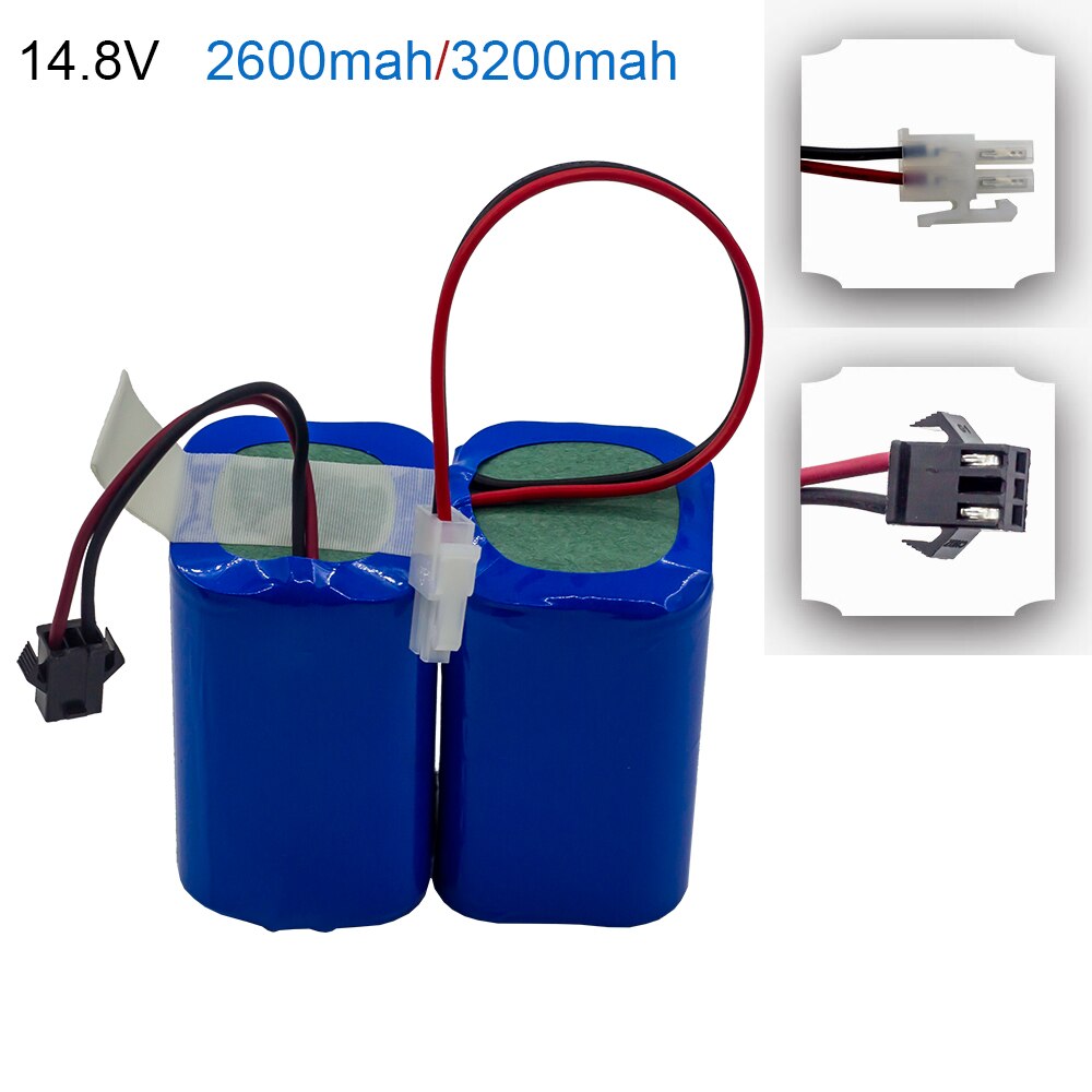 /14.8v 2600 mah 3200 mah litiumakku ilife  a4 a4s v7 a6 v7s :lle plus robottipölynimuri ilife 4 s 1p täyden kapasiteetin li-ion