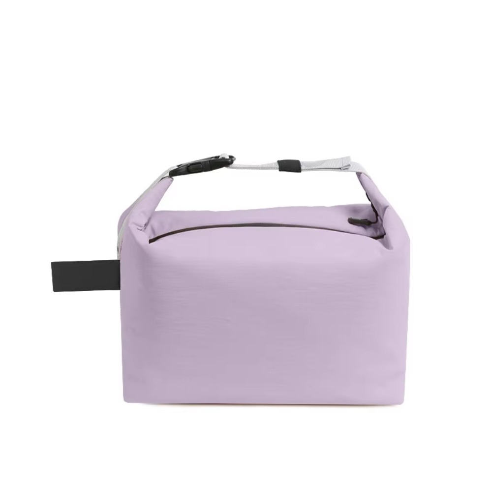 Foldable Insulated Bag Leak-Proof Large Capacity Thermal Lunch Box Eco-Friendly Waterproof Insulated Lunch Bag Camping: Beige