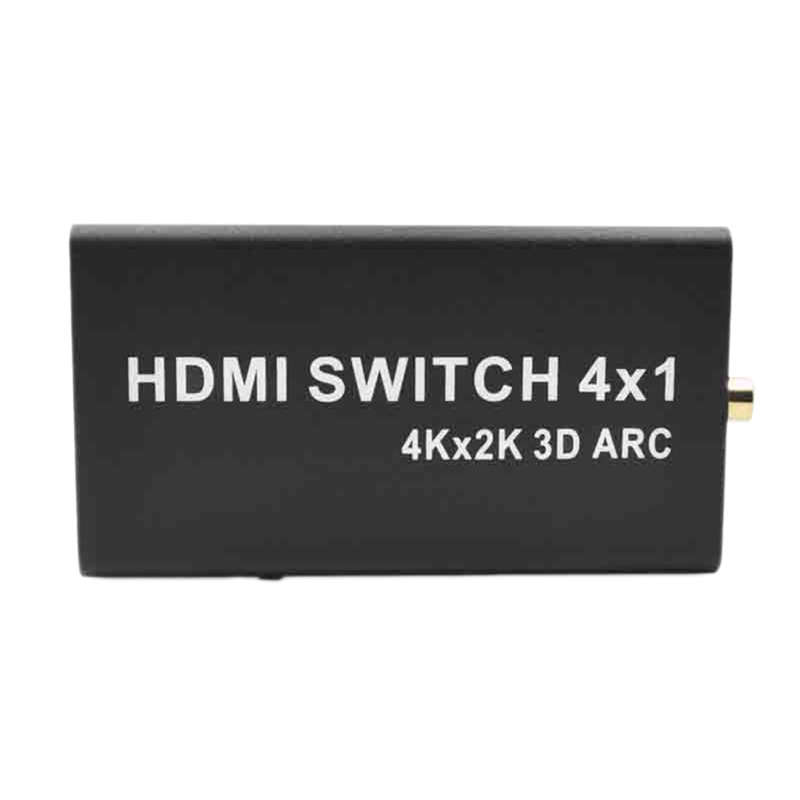 4K Hdmi Switcher 4X1 4 Poorten Hdmi Selector Switcher 4 In1 Out Met Ir Afstandsbediening Ondersteunt 4K @ 60Hz 4K2K Hdr 3D