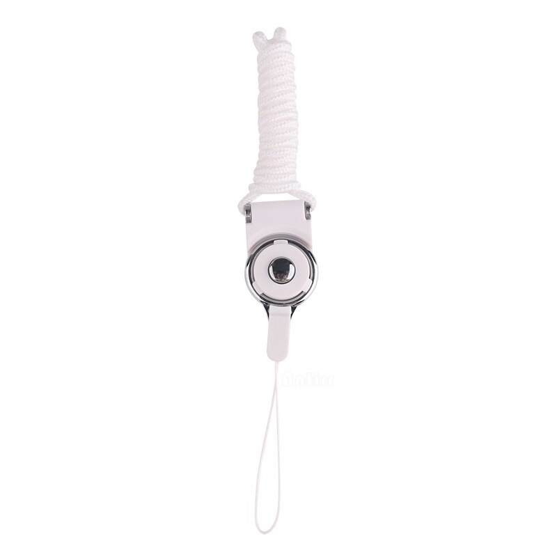 Cell Phone Neck Chain Straps Camera Sling rotatable Mobile Keychain Hang Rope Lariat decorative ribbon For iPhone Xiaomi Huawei: White