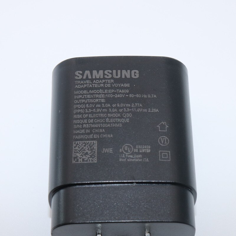 Samsung Note10 25W chargeur super rapide voyage Usb PD PSS adaptateur de Charge rapide EP-TA800 pour Galaxy Note 10 S10 S9 plus mi9 k20