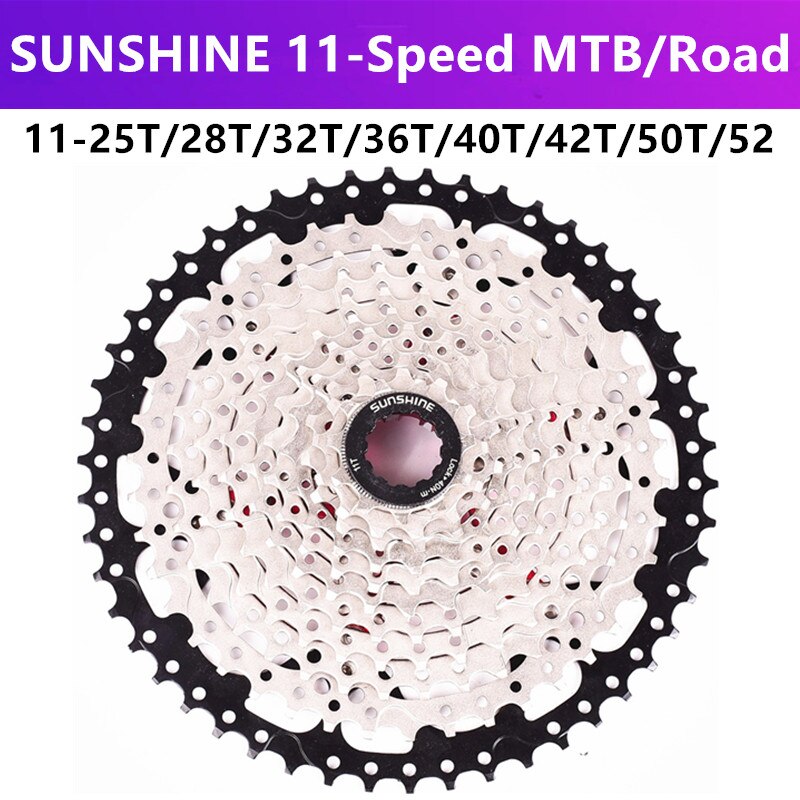 solskinn-sz mtb / landeveissykkel svinghjul 11/22/33 hastighet 11-25t/28t/32t/36t/40t/42t/46t/50t/52t kassett svinghjul og kmc  x11