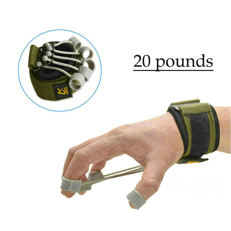 Finger Flexion Extension Rehabilitation Trainer Puller Extension Finger Kraft Übungsgeräte Finger Kraft Übung: Armee Grün