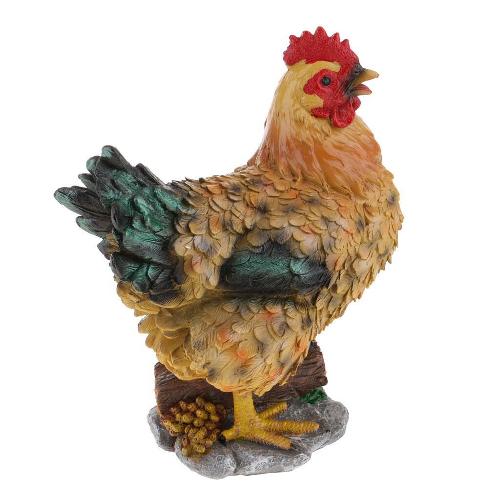 Animaux artificiels sur pied | Ornement de poulet , décoration de jardin de maison: Hen as described