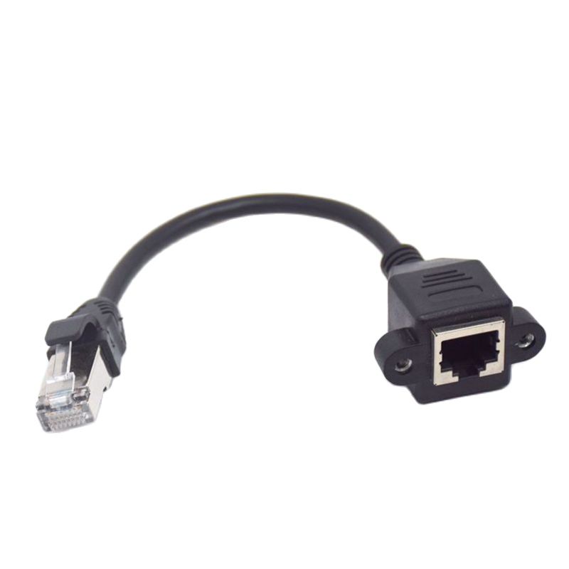 15cm rj45 lyhyt kaapeli uros-naaras ruuvi paneelin kiinnitys ethernet lan verkkojatkokaapeli  rj45 naaras uros kaapeli 30cm/60cm
