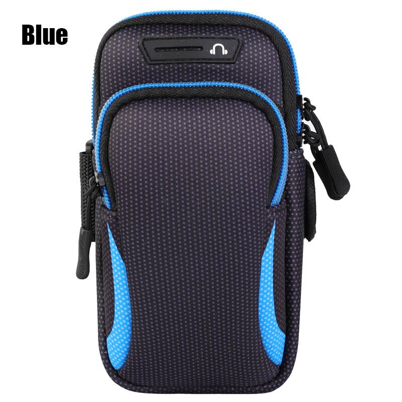 Braccialetti sportivi universali per iPhone 12 Xiaomi Redmi Plaid Gym Running supporto da Jogging custodia per telefono supporto per fascia da braccio: 190mmx90mm Blue