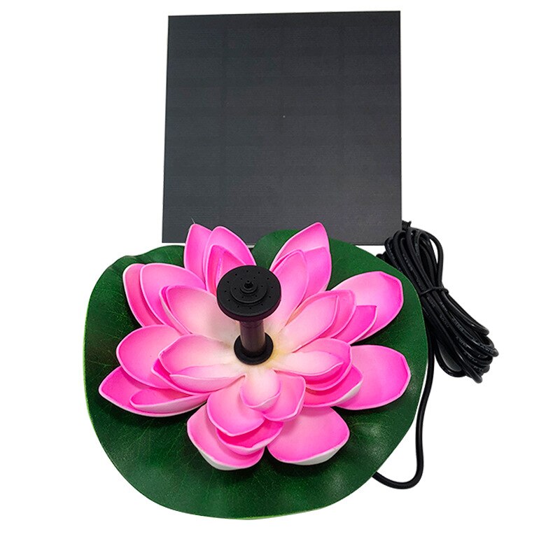 Solar Lotus Fountain Lotus Flower Fountain Solar Fountain Water Pump Garden Fountain Pond Courtyard Landscape
