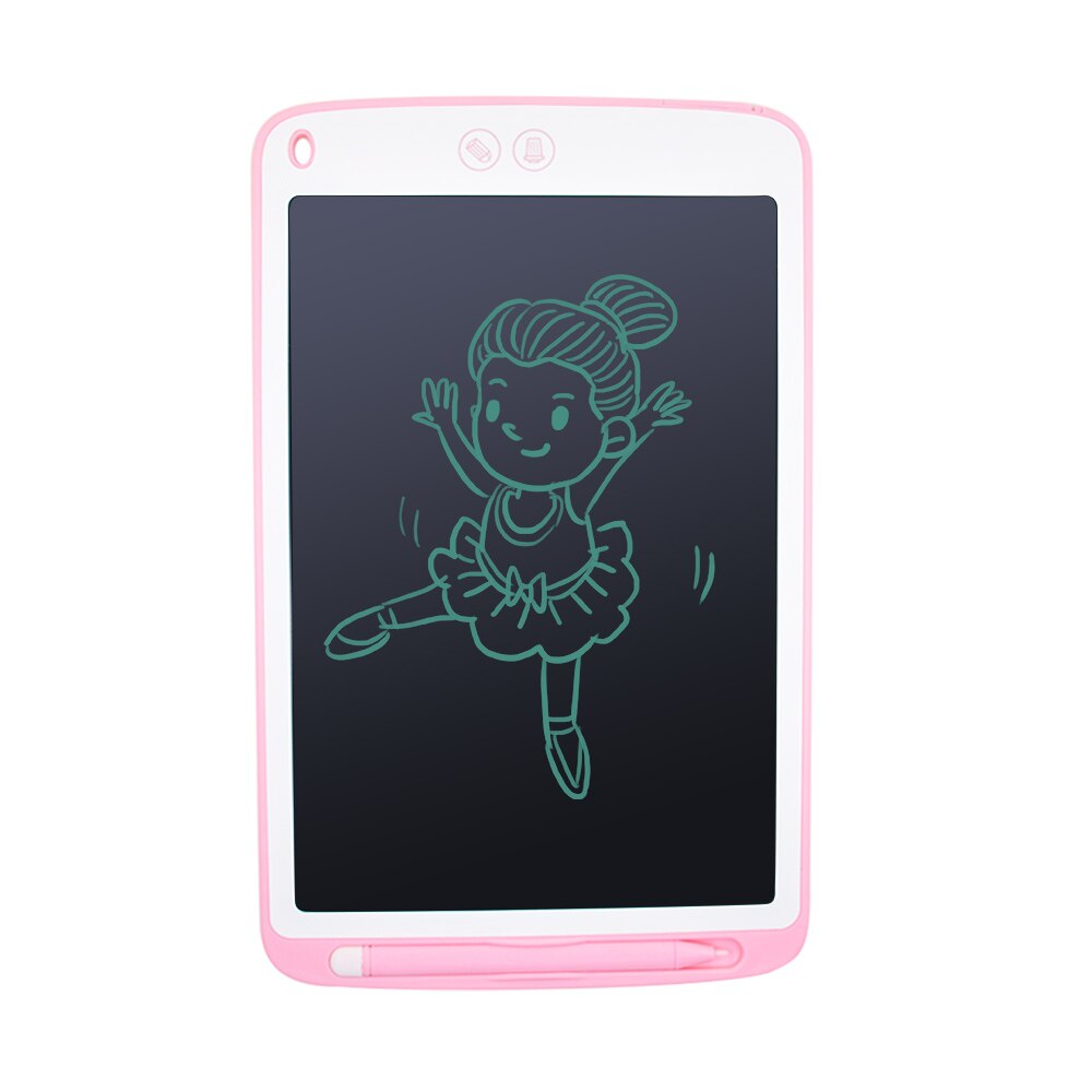CHIPAL 10&quot; LCD Writing Tablet Partially Erasing Digital Drawing Tablet Handwriting Pads Portable Electronic Board Board with pen: Pink