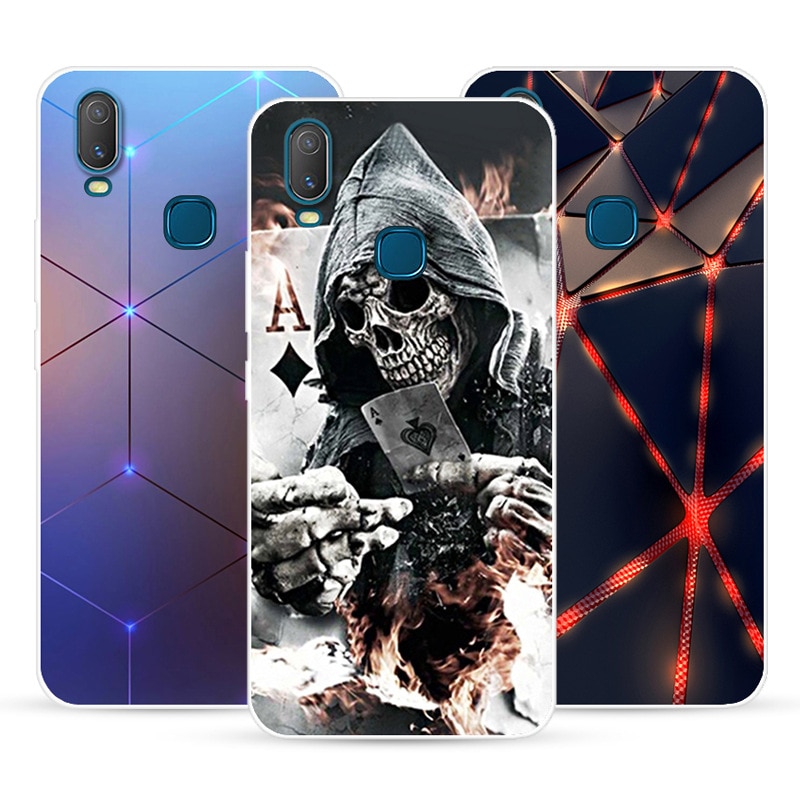 Funda de telefono para Capa VIVO Y11 Funda trasera de silicona para Funda VIVO Y11 suave cubierta de TPU flor