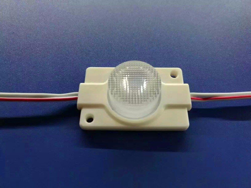 2W COB DC12V WHITE COLOR LED module;high bright;20pcs a string;with convex lens