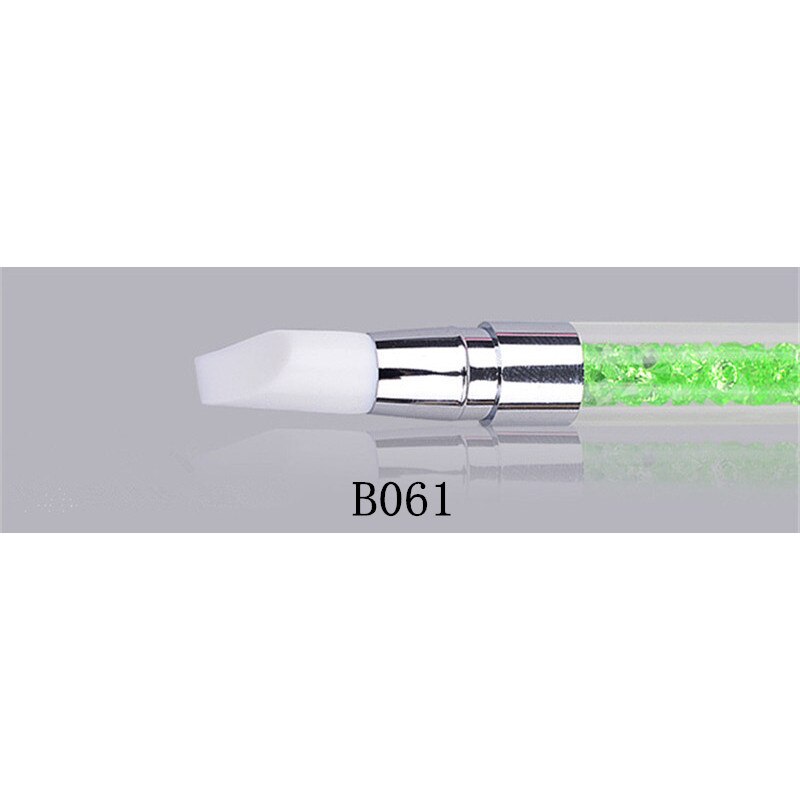Pincel para pintar Nail Art, 1 unidad, 2 formas, silicona, grabado de huecos herramientas de manicura de decoración de uñas # G-B061: G-B061