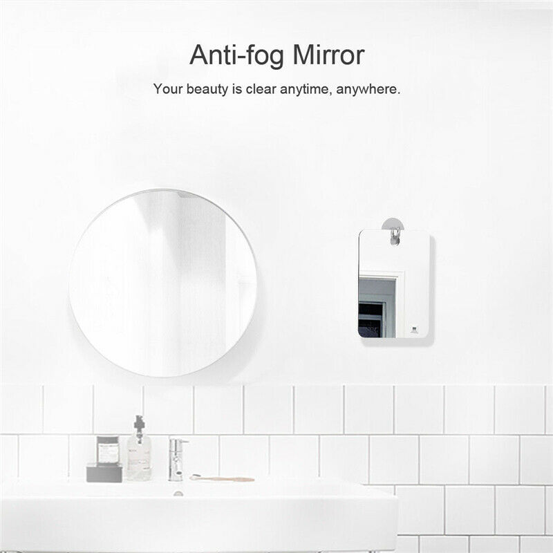 Anti-Fog Fog Free Shower Mirror Fogless Shaving Shave Mirror Bathroom 17X13cm