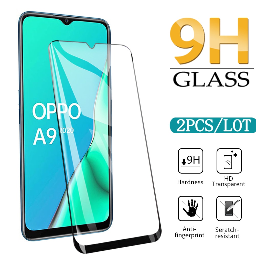 2 pièces 9H verre trempé protecteur d'écran pour OPPO A9 A5 verre de sécurité pour OPPO A92 A92s A72 5G 4G A52 verre de protection