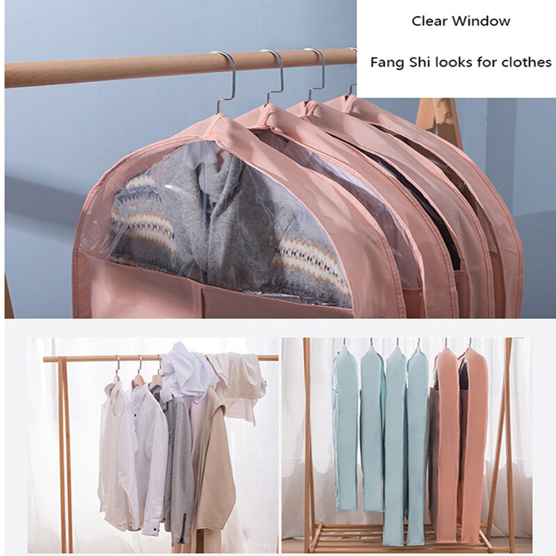 Three Dimensional Dust Cover Insect Proof Moisture-proof Bedroom Wardrobe Closet Clothing Dust Cover With Zipper Home Organizer