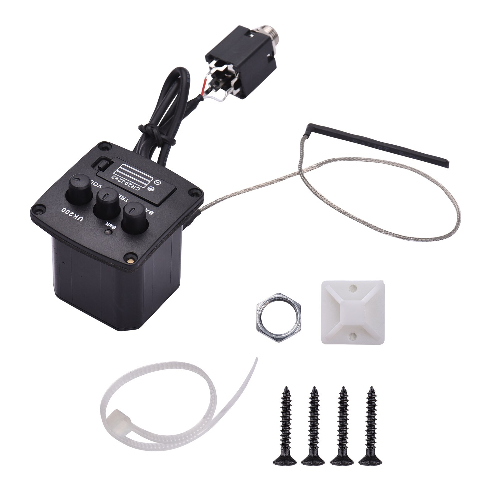 Muslady – amplificateur préampli 3 bandes pour Ukulele Peizo, système de réglage de l&#39;égaliseur EQ: UK-200