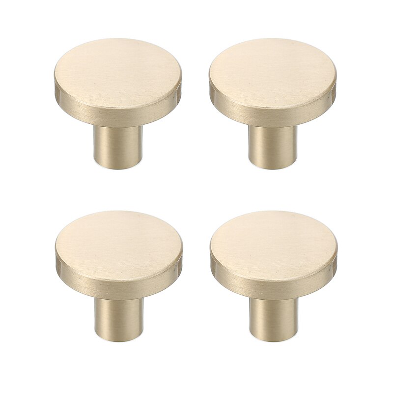 4Pcs Gold Brass Handles Kitchen Cabinet Door Knobs Cupboard Drawer Pulls Kitchen Drawer Dresser Wardrobe Hardware Pull Knobs