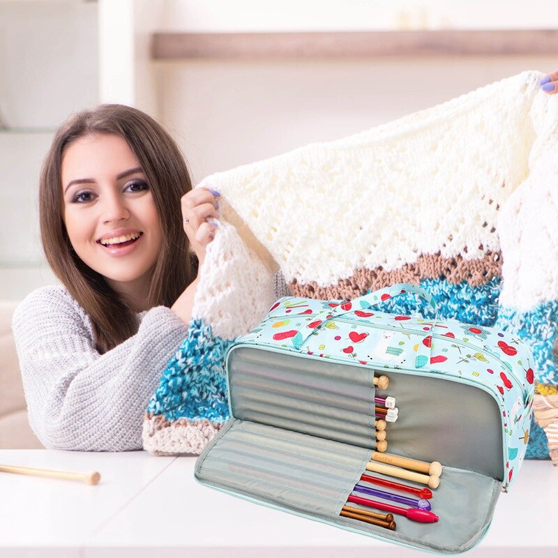 Small Crochet Bag Organizer Knitting Bag Yarn Holder Storage Bag