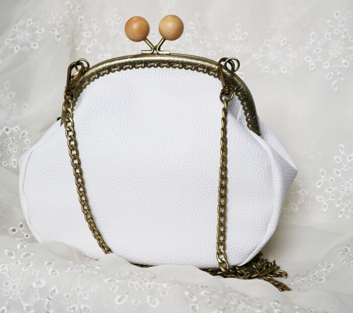 England Mori Style Diamonds Bow Flower PU Chain Embroidery Bird Handmade Wool Felt Women Messenger Shoulder Bag