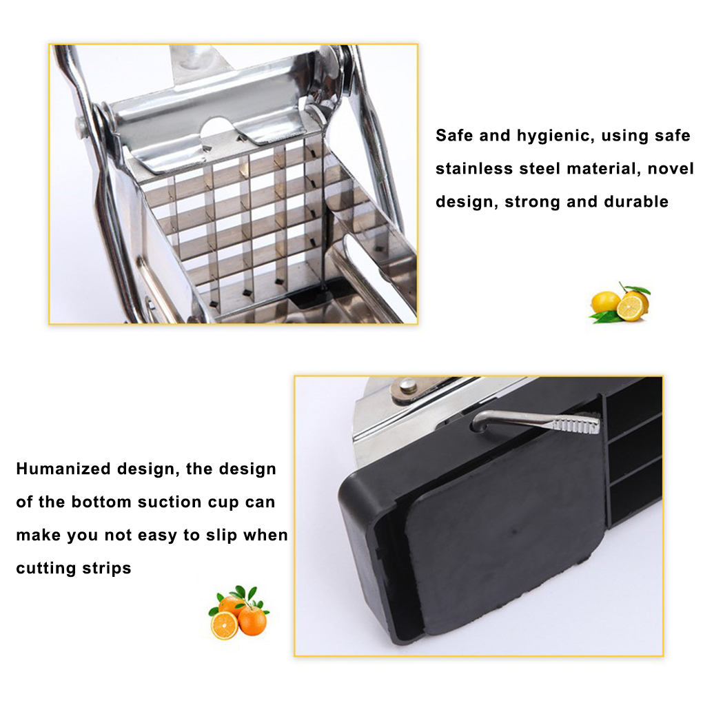 Newest Potato Chip Slicer Stainless Steel Potato Strip Maker Manual Kitchen Vegetable Chopper Machine For Kitchen