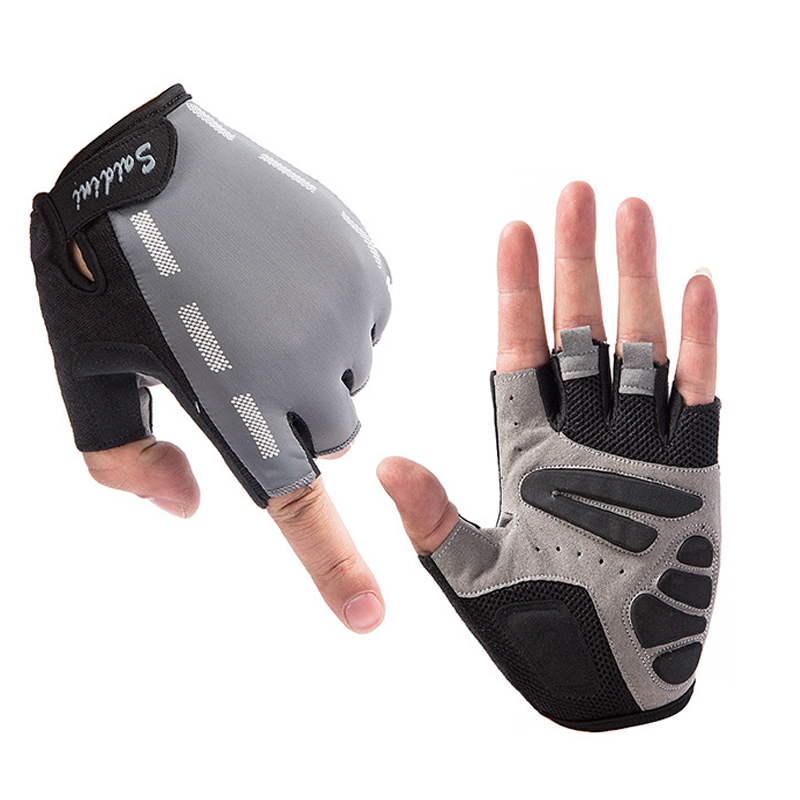 Professionelle Männer halb Finger Fitness Handschuhe Fitnessstudio Radfahren Handschuhe Bodybuilding Gewichtheben Handschuhe Ausbildung Anti-Unterhose Atmungsaktiv