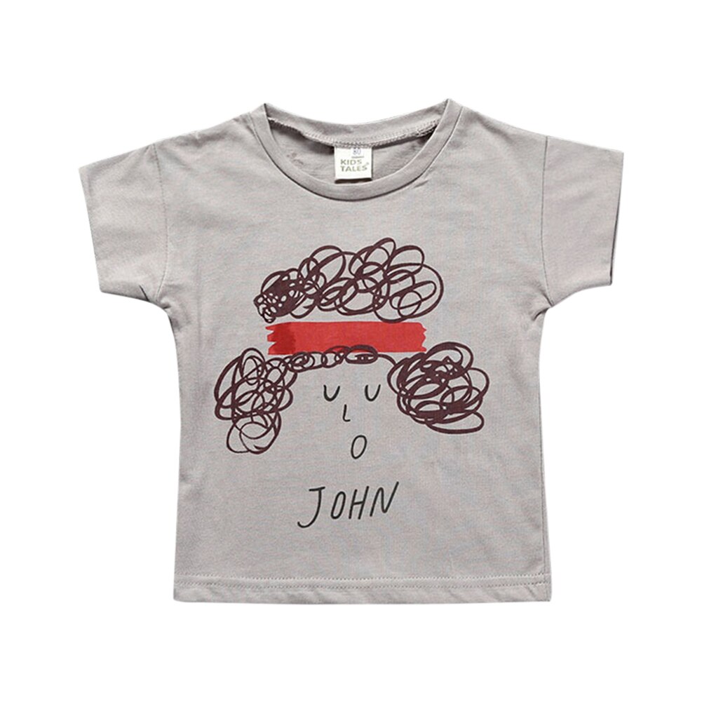 1-5T Kinderen Cartoon Afdrukken T-shirts Meisjes Jongens Zomer Korte Mouw Tops: 02