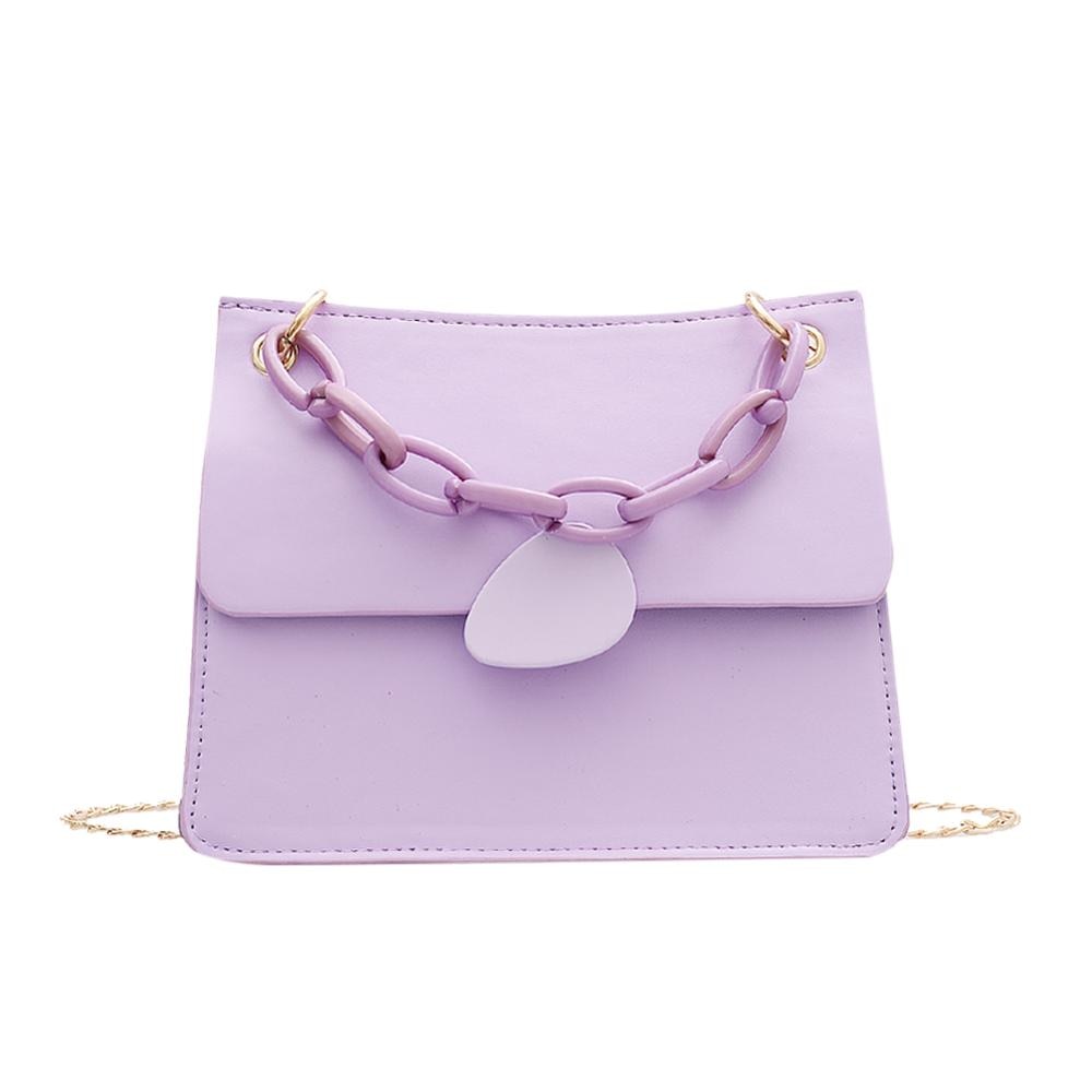 Doce cor grossa corrente couro do plutônio crossbody sacos para as mulheres 2020 elegante bolsas de ombro feminino bolsa de viagem cruz corpo