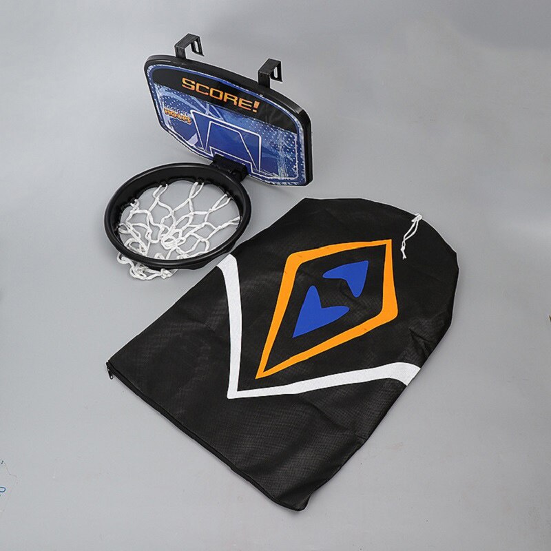 Wasmand 2in1 Basketbalrugplank Hoop Belemmeren Met Afneembare Vuile Waszak Voor Kids Hoopsdirty Kleding Opslag