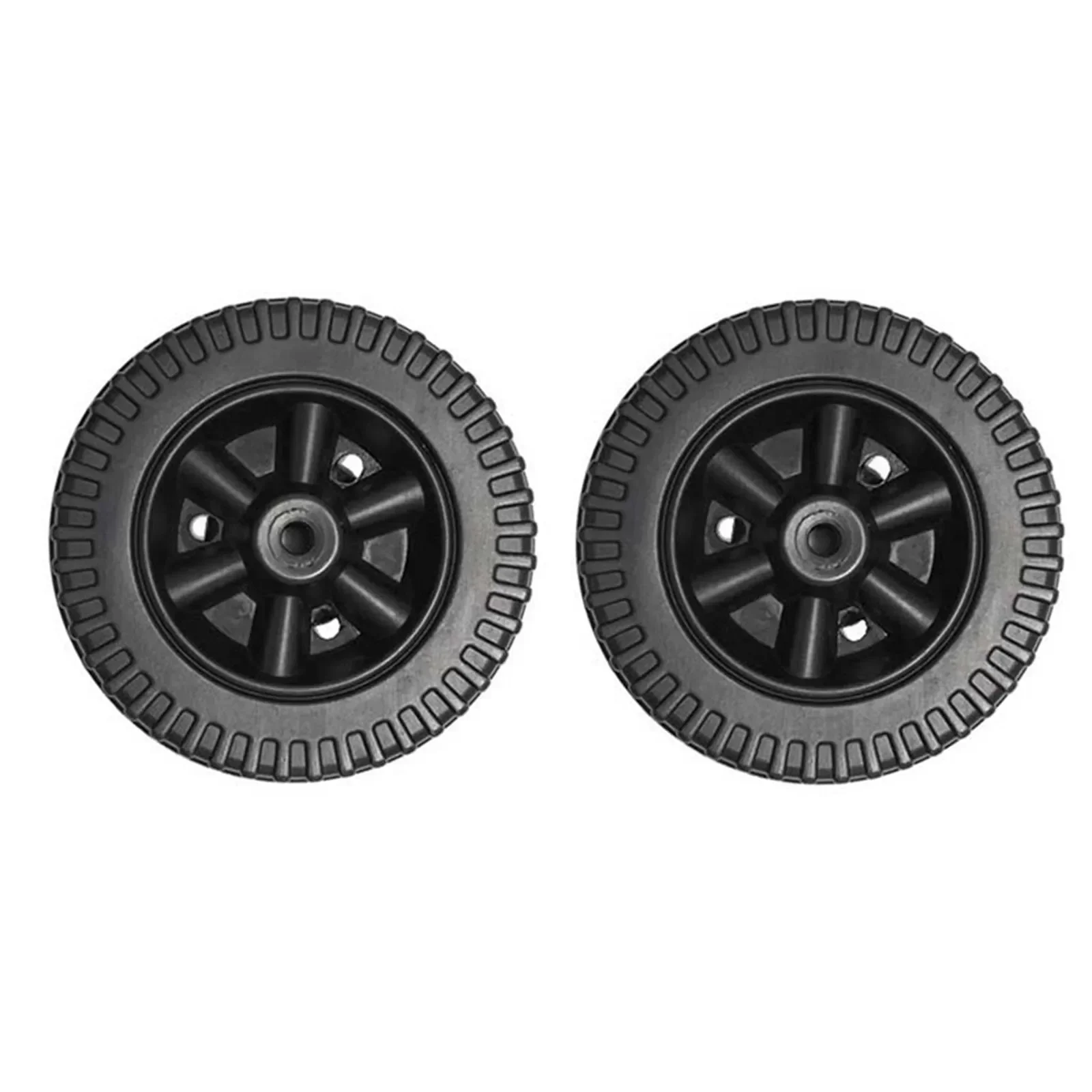 2pcs BBQ Grill Wheels 6" Oven Accessories 6 Inch Blow Molded Wheel Replacement Barbecue 8-10mm Hole Backyard Garden Tool Parts: Red