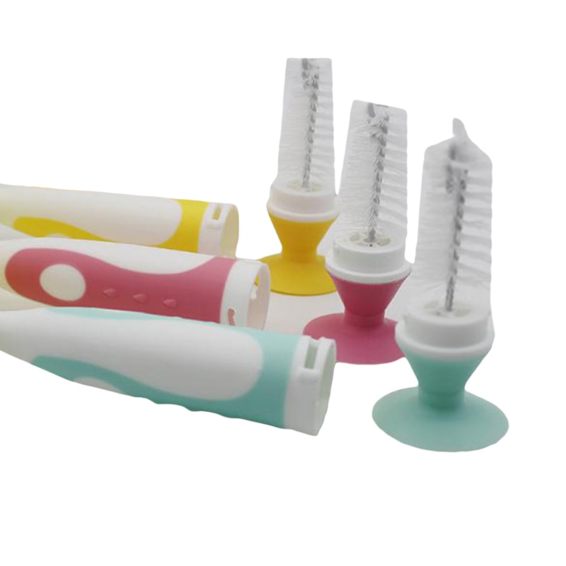 Multifunctionele Baby Bottle Borstels Tepel Borstels Uitloop Buis Speen Spons Zuigfles Borstel Cup Borstel