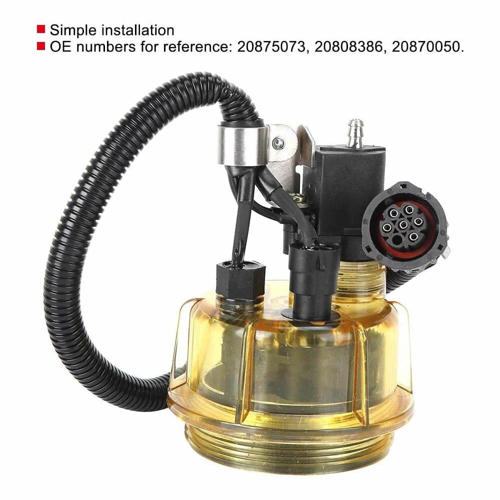 Truck Fuel Water Separator Bowl 20875073 Spin-on with Heating Function fits for Volvo Renault 20808386 20870050 20478263 2086939