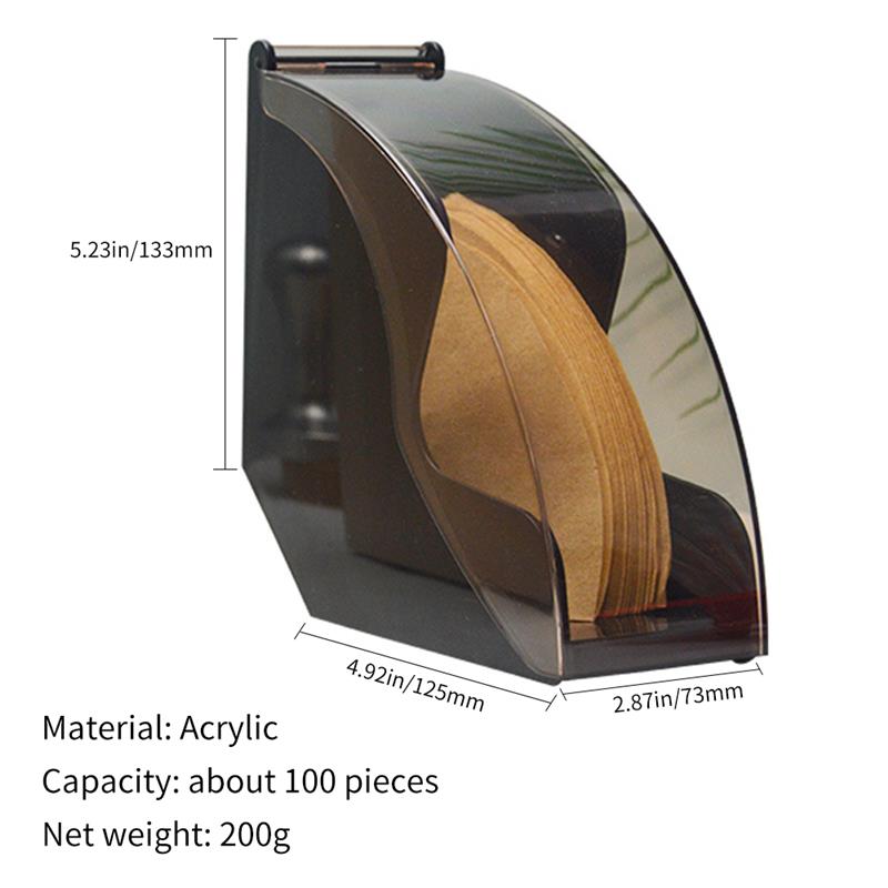 Neue V60 Tropfen Kaffee Filter Papier Halfter Kegel Filter Papier Kasten Lagerung Gestell Staub nachweisen Arbeitsplatte Spender Stehen Mit Abdeckung