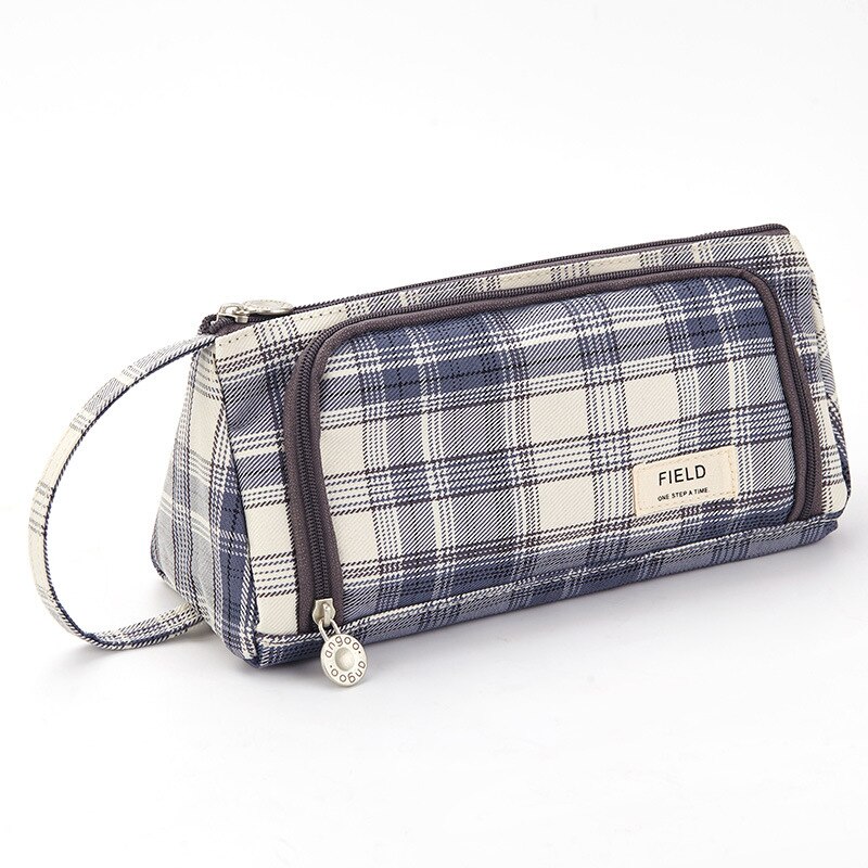 Angoo [Pure] Kleur Etui, Multi Slot Pen Zak, grote Opslag Pouch Organizer Voor Briefpapier Cosmetische Reizen Portemonnee A6443