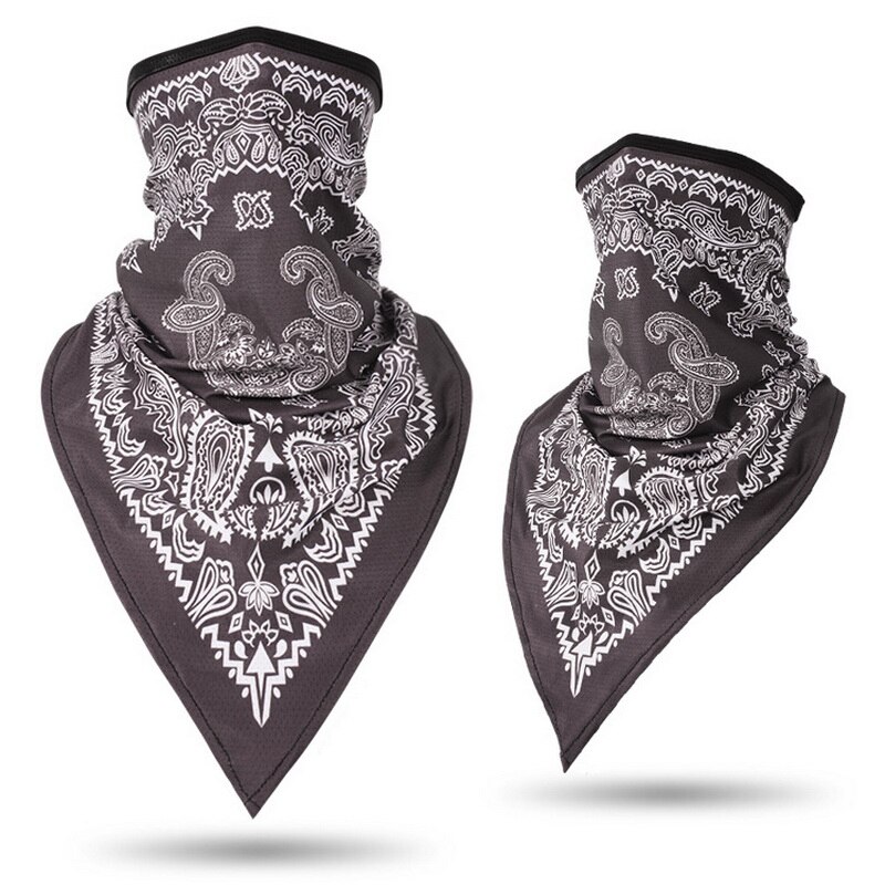 Unisex Windproof Thin Wrap Scarf Men Women Face Scarf Bandana Ear Loops Face Balaclava Neck Gaiters Digital Printed