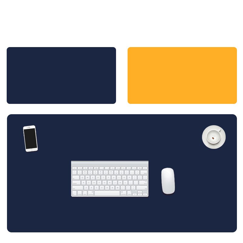 Mouse Pad Extra Large PU Leather Double-sided Anti-slip Writing Gaming Desk Mats Keyboard Mats Laptop Mouse Mat for Office Home: 300x600x1.8mm E