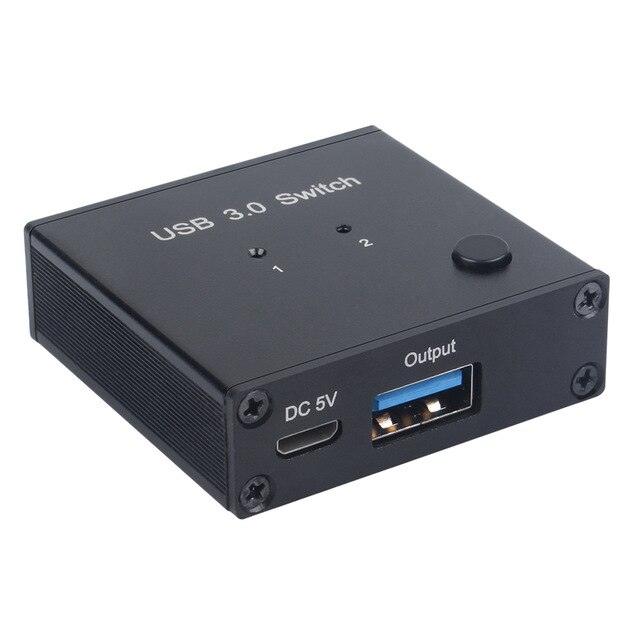 USB 3.0 Switch Selector 2 Computers Sharing 1 USB Devices High Speed Transmission for Keyboard Mouse Printer Scanner USB Disk: Default Title